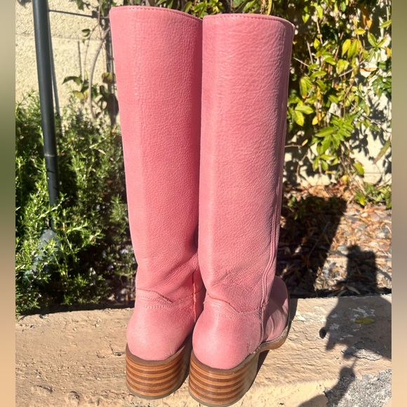 Pink Leather Women's Boots Frye’s Campus Boot - Picture 3 of 7
